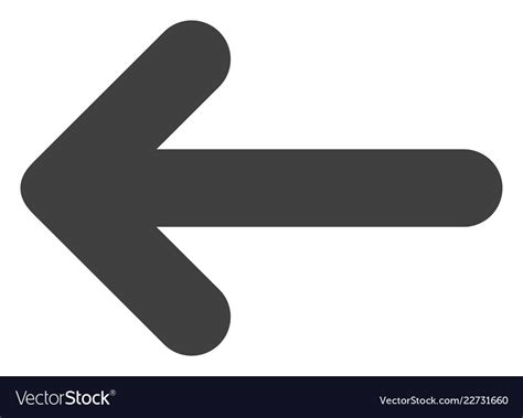 left arrow flat icon symbol royalty  vector image