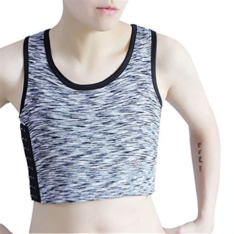 xuji lesbian big size flat chest built in elastic band binder slim fit tops colors 3xl light