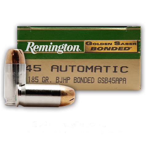 acp  gr jhp remington golden saber bonded  rounds ammo