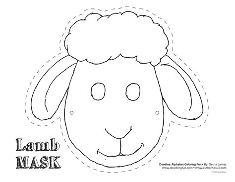 lamb mask template  printable papercraft templates