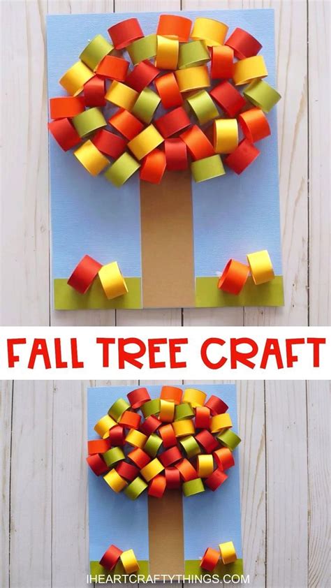 beautiful  fall tree craft  kids easycrafts fall paper crafts