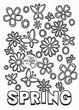 Printables Seasons Springtime Preschool Wuppsy Coloringhome Printablehq Bettercoloring Printemps Fleurs sketch template