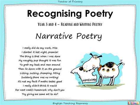 narrative poem examples  kids
