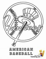 Yankees Pages York Coloring Ny Baseball Colouring Ameri sketch template