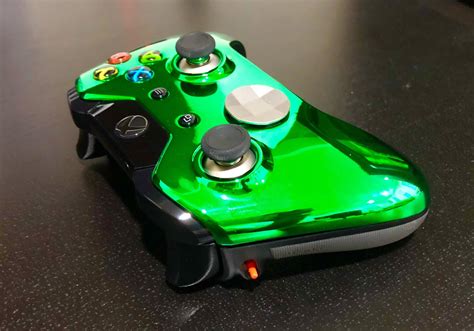 turned  regular ole xbox controller   chrome green elite controller rxboxone