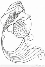 Mermaid Coloring Pages Evil Printable Buzzbee Fairy Adults sketch template