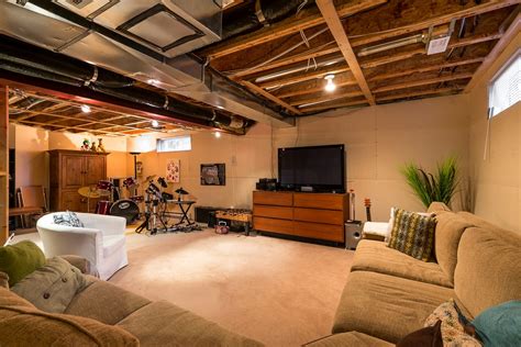 awesome unfinished basement ideas genmice