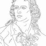 Sebastian Bach German Coloring Famous Hellokids Pages Visita Poet sketch template