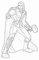 Thor Coloring Pages Ragnarok Print Getdrawings Getcolorings Face sketch template