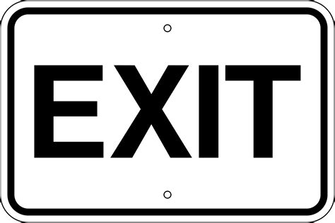 exit sign pictures clipartsco