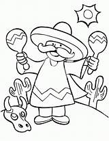 Coloring Mexican Pages Print Popular Fiesta sketch template