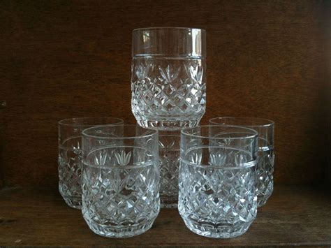 Vintage Lead Crystal Drinking Glasses Crystal Glassware Lead Crystal
