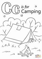 Camping Coloring Pages Letter Printable Preschool Kids Colouring Theme Dot Crafts Book Pre Games Supercoloring Sites Choose Board Work sketch template