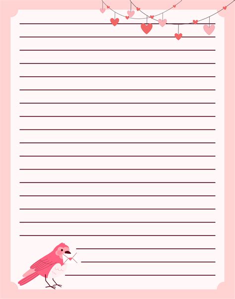 printable letter writing template printable templates