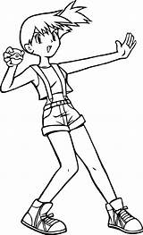 Misty Coloring Pages Pokemon Getdrawings sketch template
