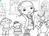 Doc Mcstuffins Coloring Pages Stuffy Color Lambie Getdrawings Getcolorings Colorings Printables Disney sketch template