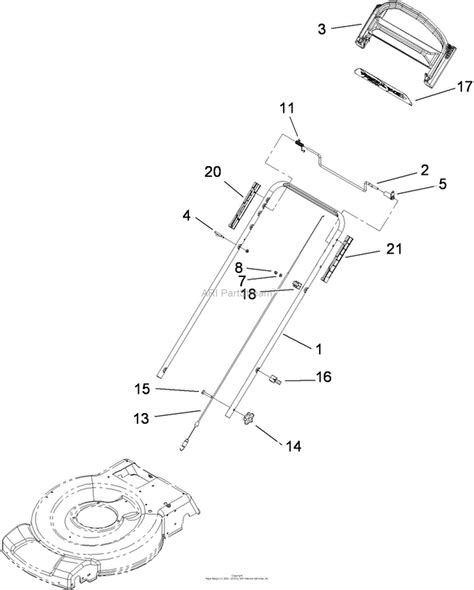 toro   recycler lawn mower  sn   parts diagram  handle