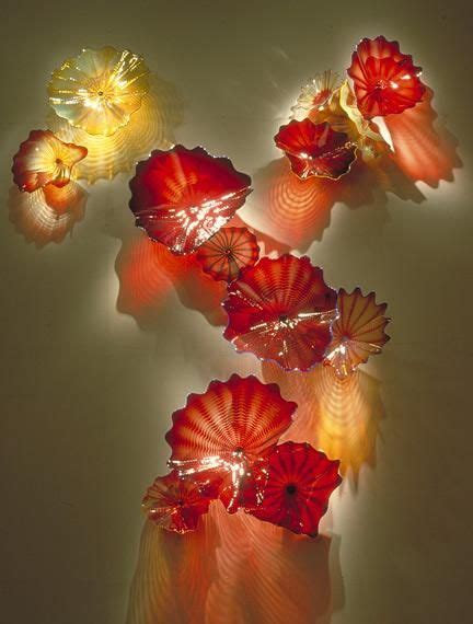 European Type Luxury Hand Blown Glass Flower Wall Art