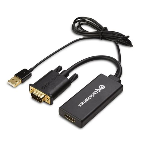 cable matters vga  hdmi converter vga  hdmi adapter  audio support walmartcom