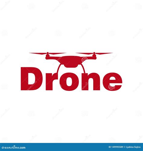 red drone company logo design ilustracion del vector ilustracion de norte aislado