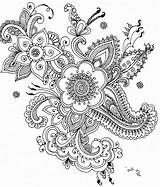 Henna Mandalas Tatoeage Bloem sketch template