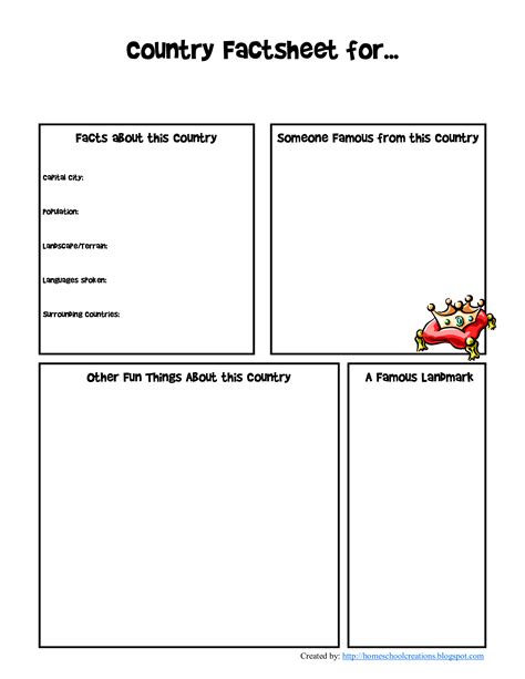 country factsheet education template templates