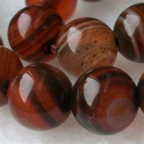 perles perce pierre agate marron rayee mm gemme pierre naturelle semi precieuse