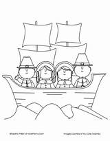 Mayflower Thanksgiving sketch template