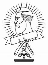 Barber Logo Beard Barbershop Tattoo Mens Illustration Pole Shop Tableau Choisir Un No7 Package Boots Illustrations Barbier Razor sketch template