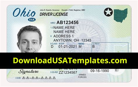 photoshop drivers license template