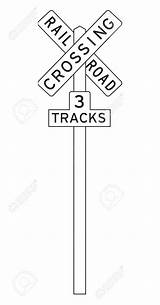 Sign Drawing Street Railroad Crossing Getdrawings sketch template