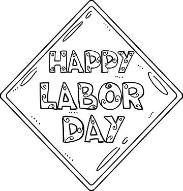 labor day coloring page  kids laborer celebration coloring book