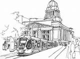 Nottingham Tram Sketch Took Once Trams sketch template