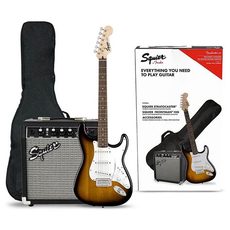 squier stratocaster electric guitar pack  fender frontman  amp guitar center