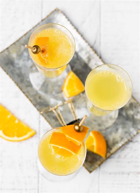 grand orange mimosa recipe garnish  lemon