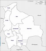 Bolivia Mapa Fronteras Nombres Mudo Departamentos Bolivie Chuquisaca Carte sketch template