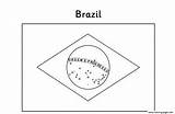 Brazil Coloring Flag Pages Printable Color Print Info sketch template
