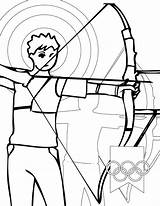 Coloring Pages Archery Sports Olympic Olympics Printable Handipoints Kids Primarygames Cat Results Birthdayprintable sketch template