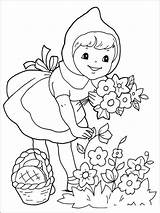 Hood Riding Red Coloring Little Pages Printable Kids sketch template