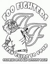 Foo Fighters Coloring Rider Book Tour Pages Rock Band Colouring Books Indie Requests Colorful Catering Includes Tips Cool Popular Food sketch template