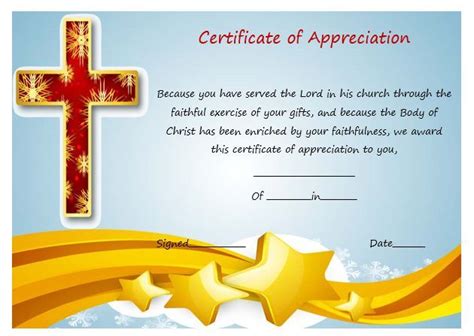sample  certificate  appreciation  pastor  pastor