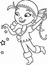 Coloring Pirate Jake Pages Pirates Neverland Girl Izzy Use Pixie Tinker Dust Given Bell Her Getcolorings Disney Print Clipart Color sketch template