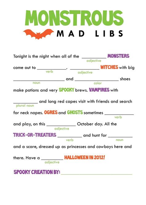 kids mad libs printable  google search classroom party