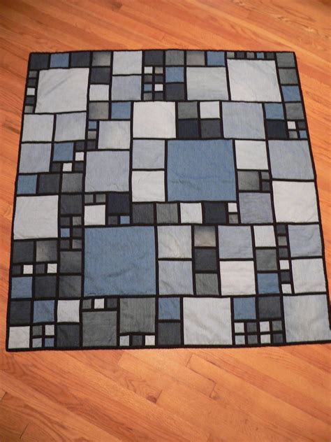 A Stitcher S Story The Stained Glass Denim Quilt
