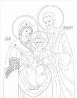 Coloring Icon Byzantine Pages Holy Family Ikon Beautiful Colouring Drawing Sagrada Familia Based Icons Ukrainian Book Shrine National Printable Sunday sketch template