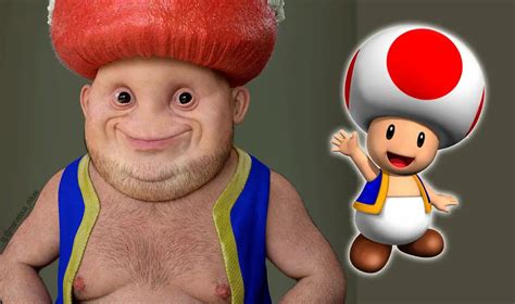 Realistic Toad From Super Mario Bros Is Creepy Af