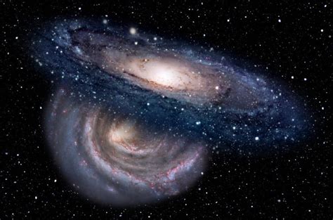 galaxien auf kollisionskurs der zusammenstoss von andromeda und