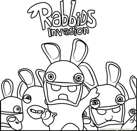 rabbids invasion coloring page  kids  rabbids invasion