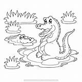 Krokodil Krokodillen Kleurplaten Coloring4free Crocodile Alligator Ausmalbild 1025 Dieren Downloaden Uitprinten Letzte sketch template
