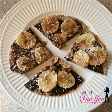 healthy chocolate  banana pizza fab fit funjen